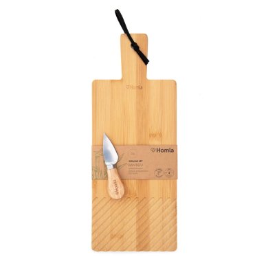 Обробна дошка з ножем для сиру Homla BAMBOU | Дерево 211610