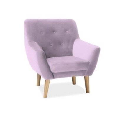Крісло м'яке Signal Nordic 1 Velvet Антично-рожевий NORDIC1V52-P