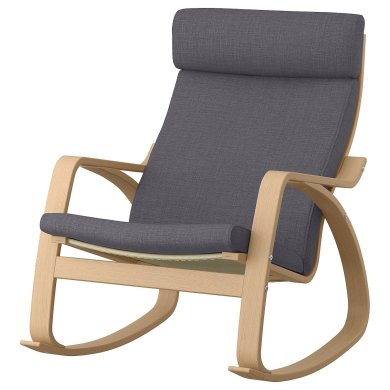 IKEA Кресло-качалка POANG Темно-серый (ИКЕА ПОАНГ) 79395843