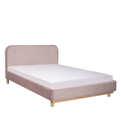 Ліжко Homla KARALIUS Welur 160x200 см | Рожевий 207729