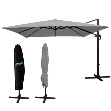 Садовый зонт с чехлом Garden Line ROMA 300 см Серый GAO5392