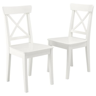 IKEA Комплект обідніх стільців INGOLF 2 шт Білий (ИКЕА ИНГОЛЬФ) 19399820