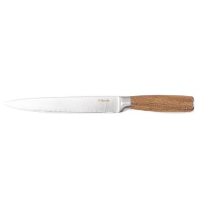 Кухонный нож Homla MOOKA 33см | Дерево / Серебристый 211059
