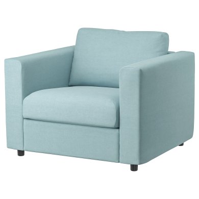 IKEA Кресло мягкое VIMLE Голубой (ИКЕА ВИМЛЕ) 79477155