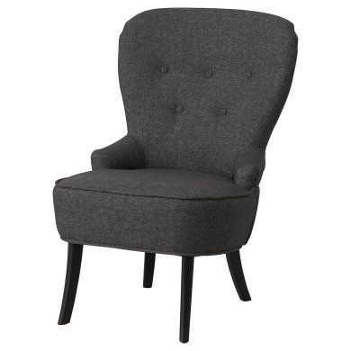 IKEA Крісло м'яке REMSTA Темно-сірий (ИКЕА РЕМСТА) 90568559