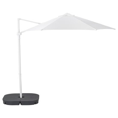 IKEA Садовый зонт с основанием HOGON 270 см Белый (ИКЕА ХОГОН) 19321001
