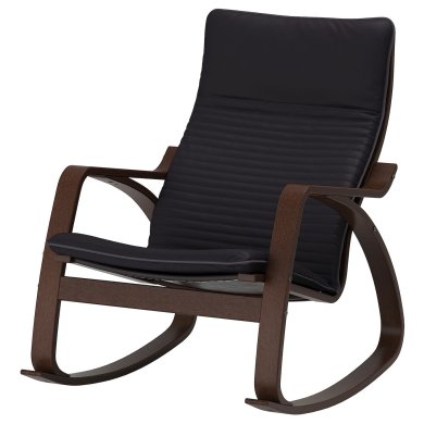 IKEA Крісло-качалка POANG Чорний (ИКЕА ПОАНГ) 29429237