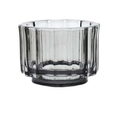 Свічник скляний для чайних свічок Duka Optisk | Сірий 1219184