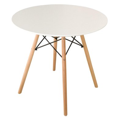 Стол обеденный Chomik 74x80 см | Белый / Дерево FAT1170