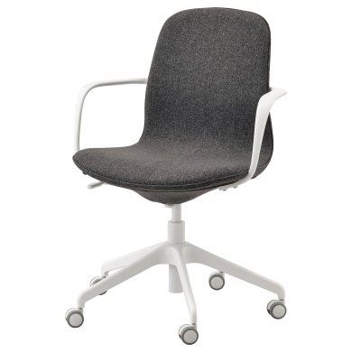 IKEA Офісне крісло LANGFJALL Темно-сірий (ИКЕА ЛАНГФЬЯЛЛЬ) 89252773