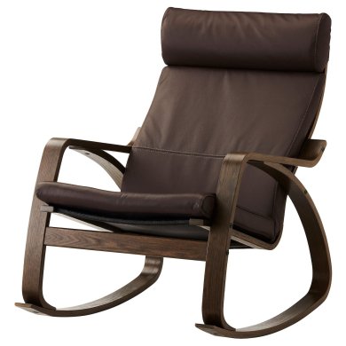 IKEA Крісло-качалка POANG Темно-коричневий (ИКЕА ПОАНГ) 49429302