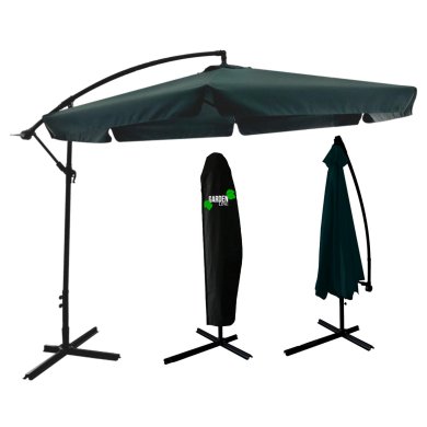 Садовый зонт с чехлом Garden Line BANANA 300 см Зеленый GAO2859