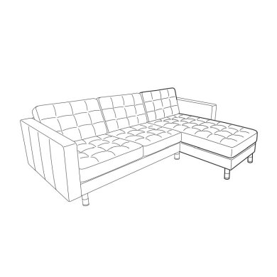 IKEA Каркас кушетки дивана LANDSKRONA (ИКЕА ЛАНДСКРУНА) 80413087