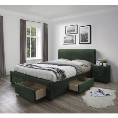 Ліжко Halmar Modena 3 Velvet | 160х200 / Зелений V-CH-MODENA_3-LOZ-C.ZIELONY