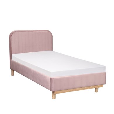 Ліжко Homla KARALIUS Welur 90x200 см | Рожевий 207721