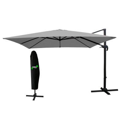 Садовый зонт с чехлом Garden Line ROMA 300х400 см Серый GAO5415