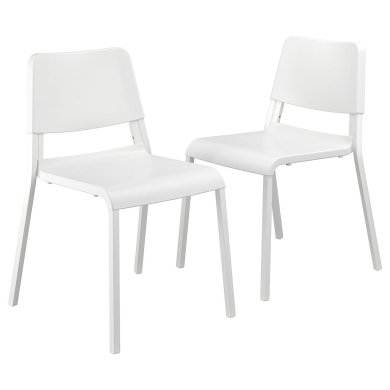 IKEA Комплект обідніх стільців TEODORES 2 шт Білий (ИКЕА ТЕОДОР) 99399835