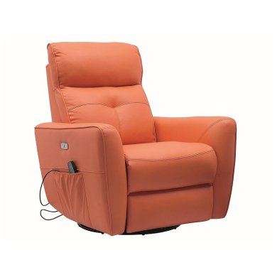 Кресло мягкое раскладное массажное с реклайнером Signal HELIOS M Оранжевый HELIOSMSSP