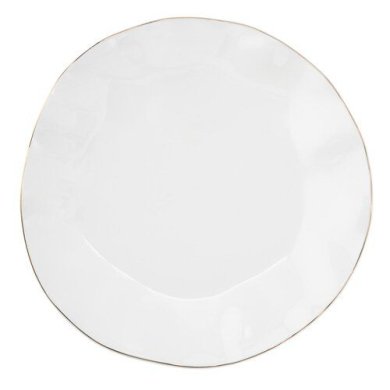 Тарелка десертная Duka Riviera 16 см | Белый / Золотой 1219680