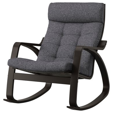IKEA Кресло-качалка POANG Темно-серый (ИКЕА ПОАНГ) 29502119