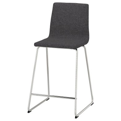 IKEA Барний стілець LILLANAS Темно-сірий (ИКЕА ЛИЛЬАНАС) 90534791