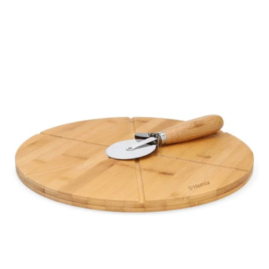 Дошка для подачі піци з ножем Homla BAMBOU 32 см | Дерево 161045