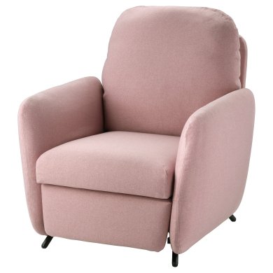 IKEA Кресло мягкое раскладное с реклайнером EKOLSUND Светло-розовый (ИКЕА ЭКОЛСУНД) 59297184