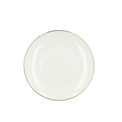 Тарілка десертна Homla AURO 19 см | Білий / Золотий 164360