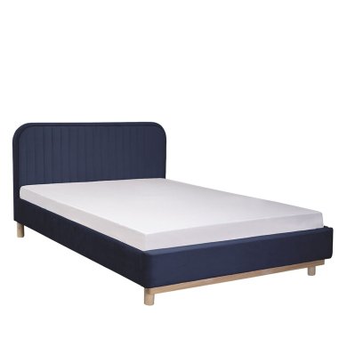 Ліжко Homla KARALIUS Welur 140x200 см | Темно синій 207726