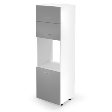 Высокий шкаф Halmar Vento DP-60/214 | Светло-серый V-UA-VENTO-DP-60/214-J.POPIEL