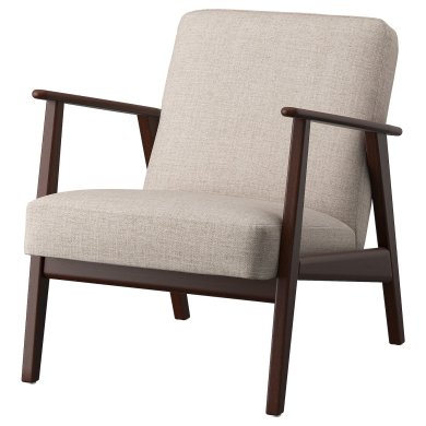 IKEA Кресло мягкое EKENASET Светло-бежевый (ИКЕА ЭКЕНАСЕТ) 90533174