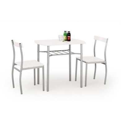 Набор мебели столовой Halmar Lance | Белый V-CH-LANCE-ZESTAW-BIAŁY