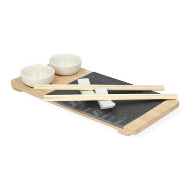 Набор посуды для суши Homla STONE 7 шт.| Черный / Белый / Дерево 163958