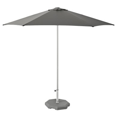 IKEA Садовый зонт с основанием HOGON 270 см Серый (ИКЕА ХОГОН) 69476806