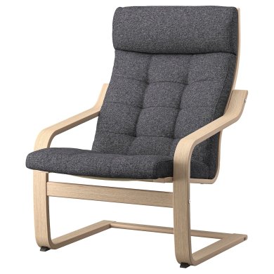 IKEA Кресло-качалка POANG Темно-серый (ИКЕА ПОАНГ) 99502074