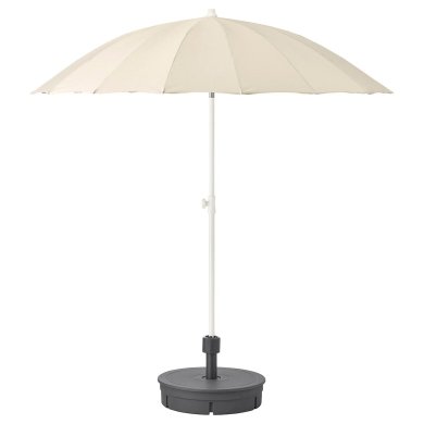 IKEA Садовый зонт с основанием SAMSO 200 см Бежевый (ИКЕА SAMSÖ) 29219324