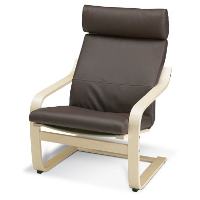 IKEA Кресло-качалка POANG Темно-коричневый (ИКЕА ПОАНГ) 89829119
