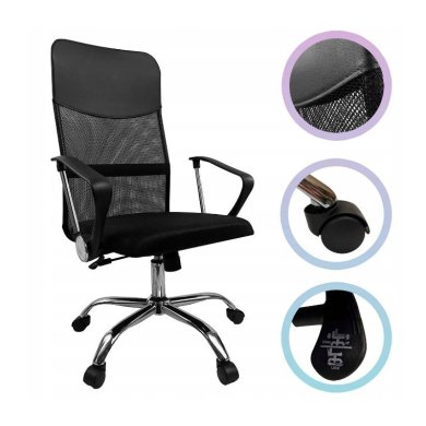 Офісне крісло Kontrast KB101 Чорний 5.90.21122