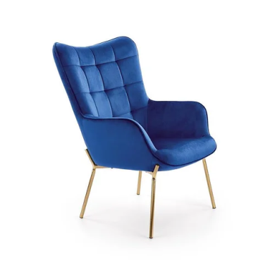 Кресло мягкое Halmar Castel 2 Синий V-CH-CASTEL_2-FOT-GRANATOWY