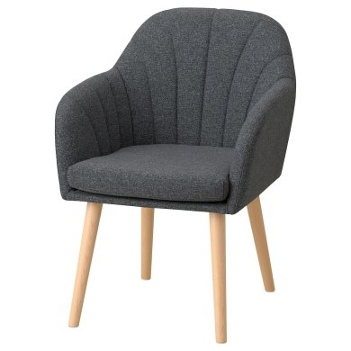 IKEA Крісло м'яке BASTDAL Сірий (ИКЕА БАСТДАЛЬ) 70506440