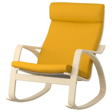 IKEA Кресло-качалка POANG Желтый (ИКЕА ПОАНГ) 59395844
